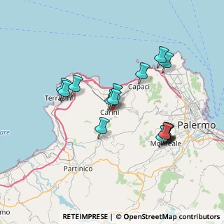 Mappa Via Gurrino, 90044 Carini PA, Italia (7.68625)