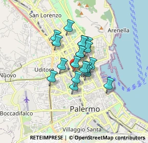 Mappa Via N. Morello, 90141 Palermo PA, Italia (1.14684)