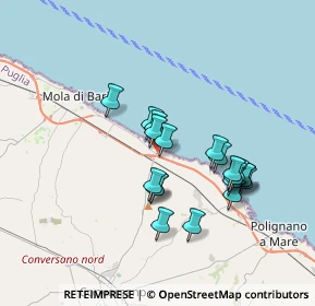Mappa Contrada Ripagnola, 70042 Mola di Bari BA, Italia (3.326)