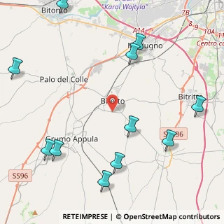 Mappa CAP, 70020 Bitetto BA, Italia (6.06727)