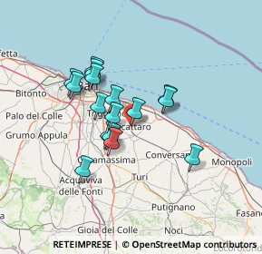 Mappa Via Papa Paolo VI, 70016 Noicàttaro BA, Italia (11.34563)