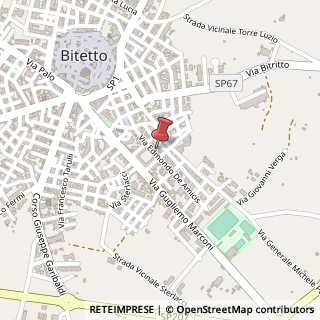 Mappa Via E. de Amicis, 9/A, 70020 Bitetto, Bari (Puglia)