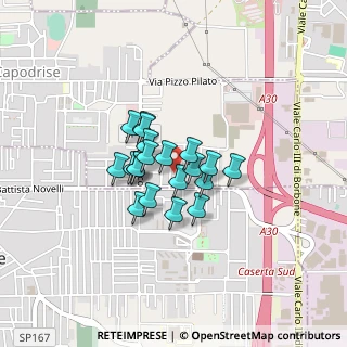 Mappa Via F.lli Rosselli, 81020 Capodrise CE, Italia (0.278)