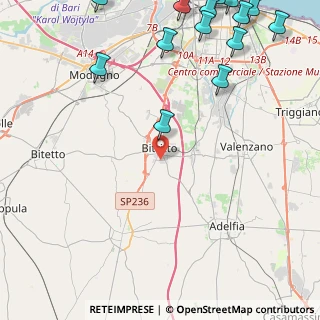 Mappa Via Giuseppe Mazzini, 70020 Bitritto BA, Italia (7.45667)