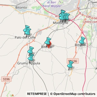 Mappa Via Salvatore Quasimodo, 70020 Bitetto BA, Italia (4.95583)