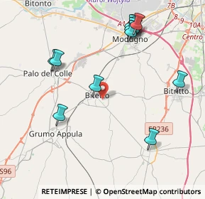 Mappa Via Salvatore Quasimodo, 70020 Bitetto BA, Italia (4.86667)