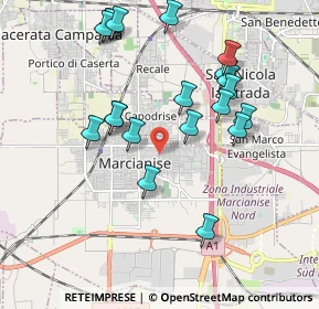 Mappa Via Giuseppe Garibaldi, 81025 Marcianise CE, Italia (2.1155)