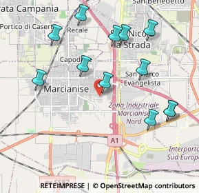 Mappa Strada Secondario Via Militella, 81025 Marcianise CE, Italia (2.30667)