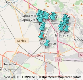 Mappa Via Vittorio Bachelet, 81025 Marcianise CE, Italia (3.7115)