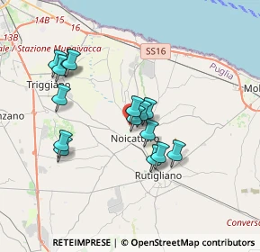 Mappa Via E. Berlinguer, 70016 Noicattaro BA, Italia (3.36867)