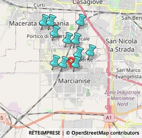 Mappa Via de Paolis Manfredo, 81025 Marcianise CE, Italia (1.44182)