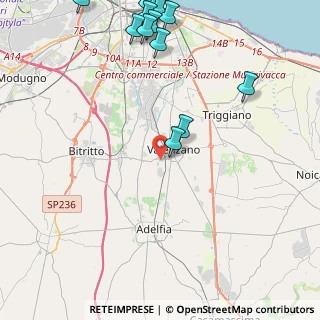 Mappa Via Martiri di Nassirya, 70010 Valenzano BA, Italia (6.31308)