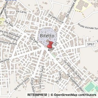 Mappa Piazza Umberto I,  33, 70020 Bitetto, Bari (Puglia)