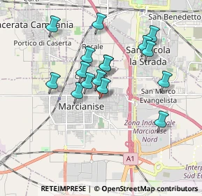 Mappa Via Pietro Toselli, 81025 Marcianise CE, Italia (1.695)