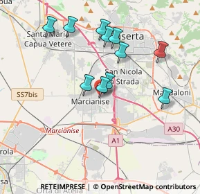 Mappa Via Pietro Toselli, 81025 Marcianise CE, Italia (3.71091)