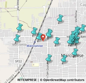 Mappa Via Giacomo Matteotti, 81025 Marcianise CE, Italia (0.5835)
