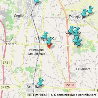 Mappa Via Casamassima, 70010 Valenzano BA, Italia (2.81636)
