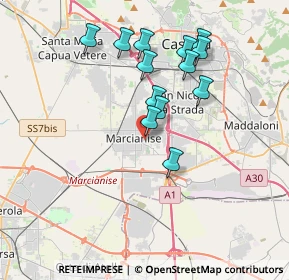 Mappa Via Monte Oliveto, 81025 Marcianise CE, Italia (3.59077)