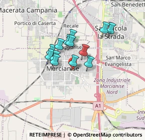 Mappa Via Monte Circeo, 81025 Marcianise CE, Italia (1.32154)