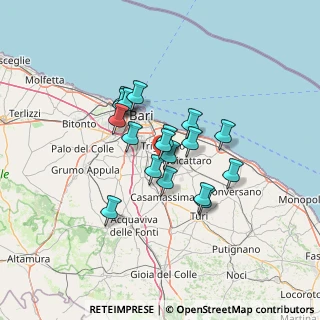 Mappa Ex SS. 100 km. 11.800, 70010 Capurso BA, Italia (10.41056)