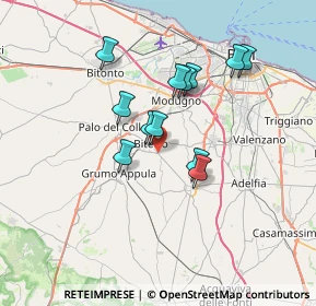 Mappa Maresciallo Mario Tocco, 70020 Bitetto BA, Italia (6.16167)