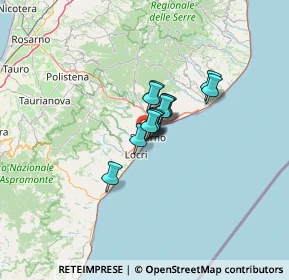 Mappa Via del Baco, 89048 Siderno RC, Italia (6.58154)