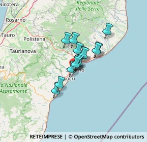 Mappa Via del Baco, 89048 Siderno RC, Italia (8.37786)