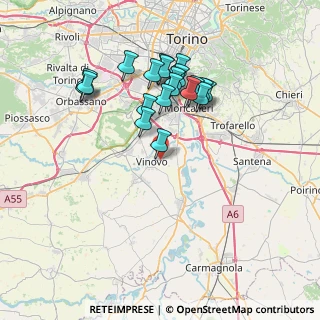 Mappa Via Oitana, 10048 Vinovo TO, Italia (6.906)