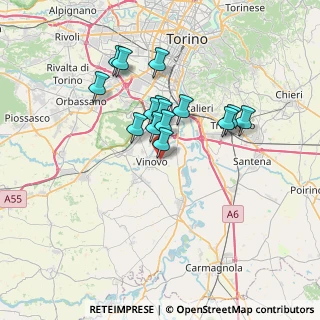 Mappa Via Oitana, 10048 Vinovo TO, Italia (5.602)