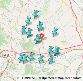 Mappa 14030 Viarigi AT, Italia (6.82111)