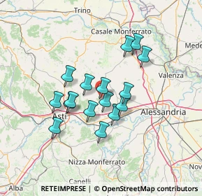 Mappa 14030 Viarigi AT, Italia (10.93813)