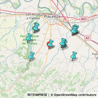 Mappa Via V. Zanaboni, 29027 Podenzano PC, Italia (7.22714)