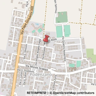 Mappa Via Rossetti, 21, 29027 Podenzano, Piacenza (Emilia Romagna)
