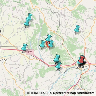 Mappa Via della Costa, 14013 Cortandone AT, Italia (10.0445)