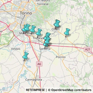 Mappa Via Caboto, 10026 Santena TO, Italia (5.64)