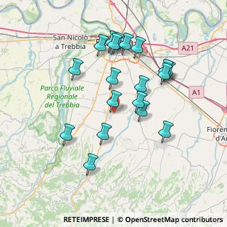 Mappa Via Giovanni Verga, 29027 Podenzano PC, Italia (7.22474)