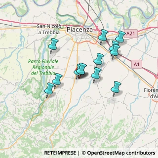 Mappa Via Giovanni Verga, 29027 Podenzano PC, Italia (5.85154)