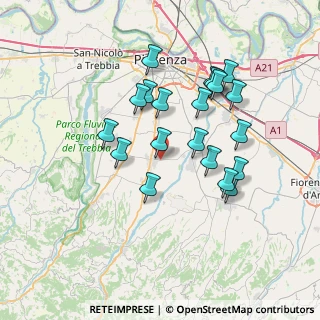 Mappa Via Egidio Carella, 29027 Podenzano PC, Italia (6.6825)