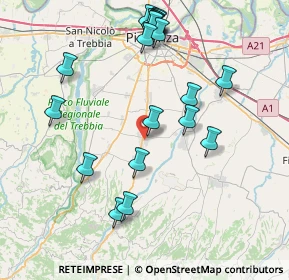 Mappa Via Salvatore Quasimodo, 29027 Podenzano PC, Italia (8.6975)