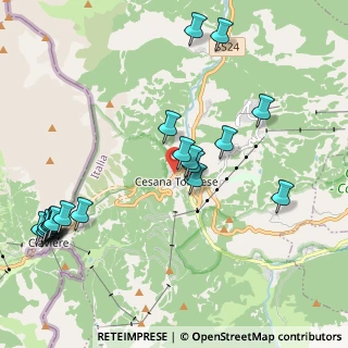 Mappa Via Sibille Generale, 10054 Cesana Torinese TO, Italia (2.519)