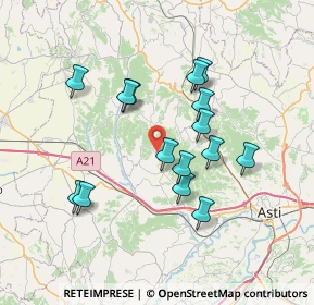 Mappa Via Monale, 14013 Cortandone AT, Italia (6.53533)