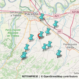 Mappa Via Faustini Valente, 29019 San Giorgio Piacentino PC, Italia (7.42333)