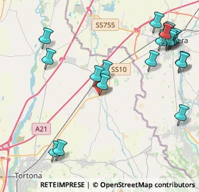 Mappa SR10, 15055 Pontecurone AL, Italia (5.3085)