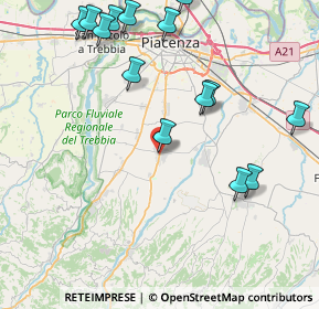 Mappa Via Roma, 29027 Podenzano PC, Italia (9.85786)