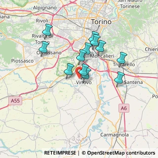 Mappa Via Madonna Regione, 10048 Vinovo TO, Italia (5.97333)
