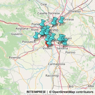 Mappa Via Giuseppe Garibaldi, 10048 Vinovo TO, Italia (9.61529)