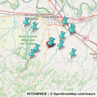 Mappa Via E. Lombardelli, 29027 Podenzano PC, Italia (6.12077)