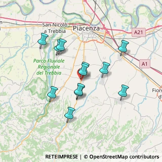 Mappa Via Bruno Buozzi, 29027 Podenzano PC, Italia (6.39833)
