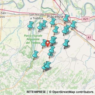 Mappa Località Verano, 29027 Podenzano PC, Italia (6.447)