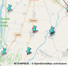 Mappa Piazza Italia, 29027 Podenzano PC, Italia (5.51727)